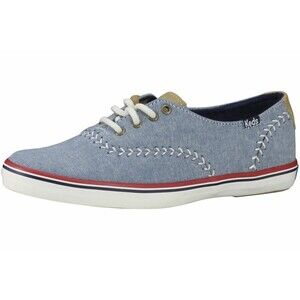 Keds Champion Pennant Sneakers  Womens Size 8  Blue Canvas w Baseball Stitching